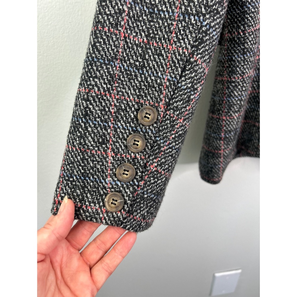 Heartloom Womens Ivy Blazer Black Combo Plaid Double Breasted Size L NWT Evereve - Picture 8 of 10